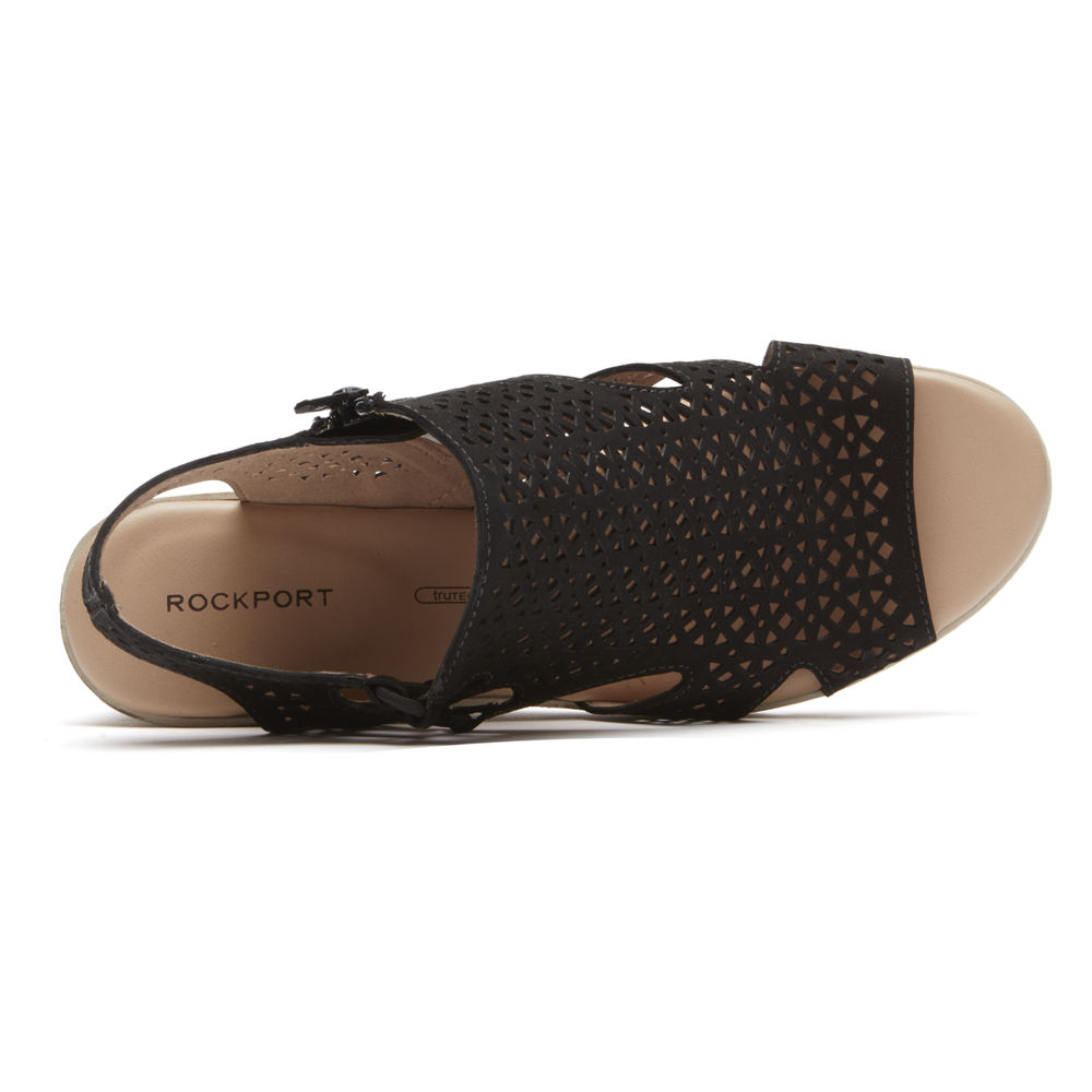 Rockport Singapore Womens Sandals - Hadley Bungee Black - WS4396270